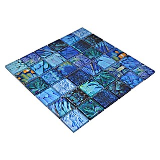 Mosaikfliese Wildlife (29,8 x 29,8 cm, Blau, Glänzend)