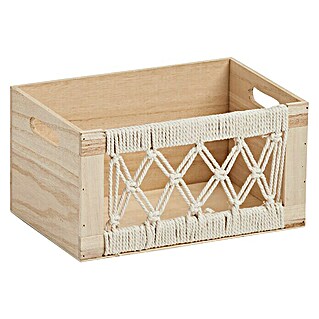 Zeller Present Aufbewahrungsbox Boho S (L x B x H: 300 x 200 x 160 mm, Holz, Natur)