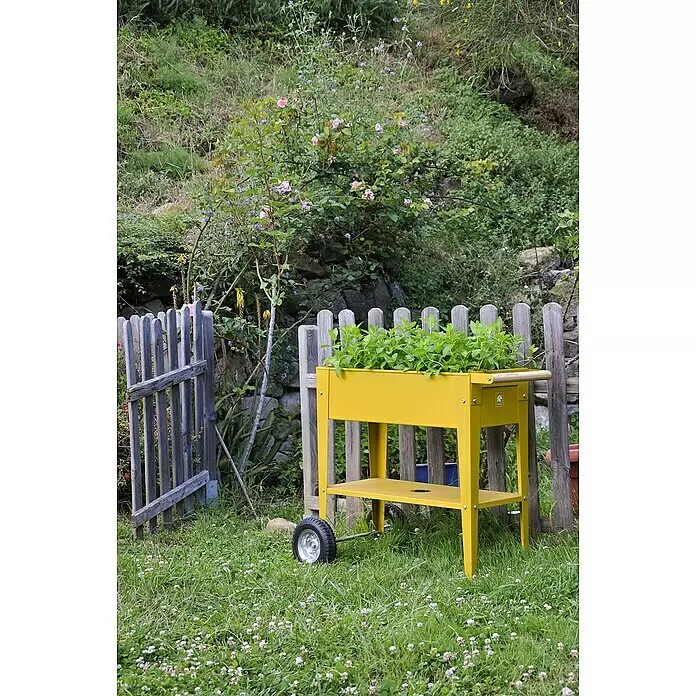 Herstera Garden Kräuterhochbeet Urban - L x B x H: 85 x 50 x 80 cm, Mustard - Stimmungsaufnahme