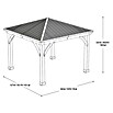 Westmann Pavillon Devon 12 x 12 (L x B x H: 366 x 366 x 320 cm, Natur, Holz) | BAUHAUS