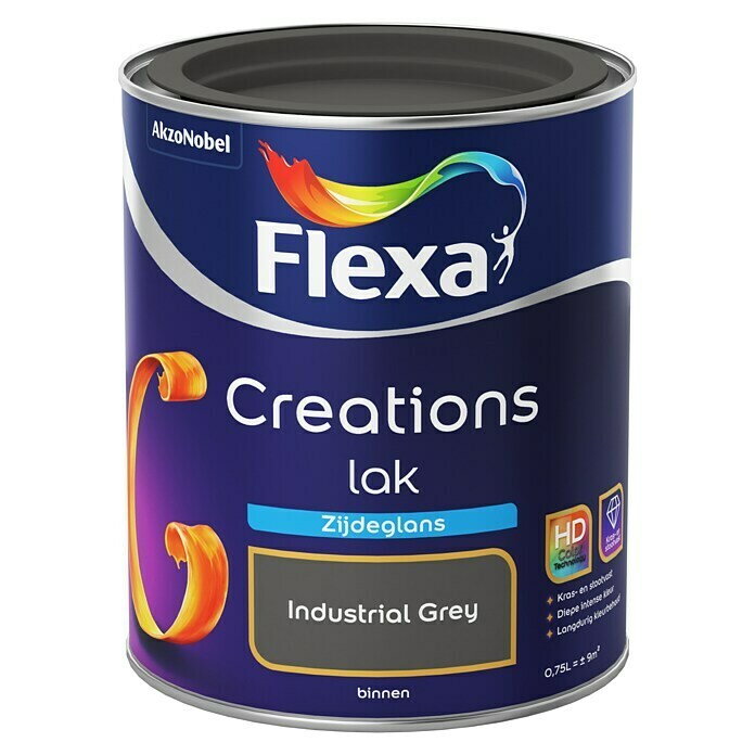 Afbeelding van Flexa Creations Lak Zijdeglans Industrial Grey Industrial Grey