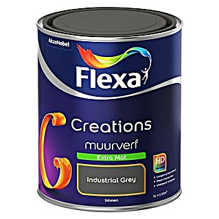 Flexa Creations Muurverf Extra Mat Industrial Grey (Industrial Grey, 1 l, Mat)