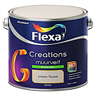 Flexa Creations Muurverf Extra Mat Urban Taupe (Urban Taupe, 2,5 l, Mat)