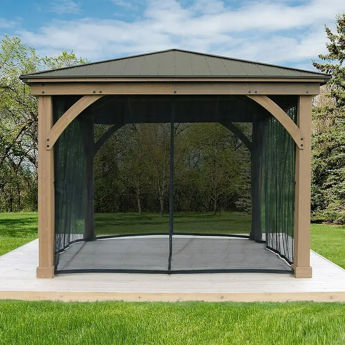Westmann Moskitonetz - Passend für: Westmann Pavillon Devon 12x12 - Einladender Pavillon mit Moskitonetz. Ideal für entspannte Stunden im Freien, geschützt vor Insekten und Sonne.