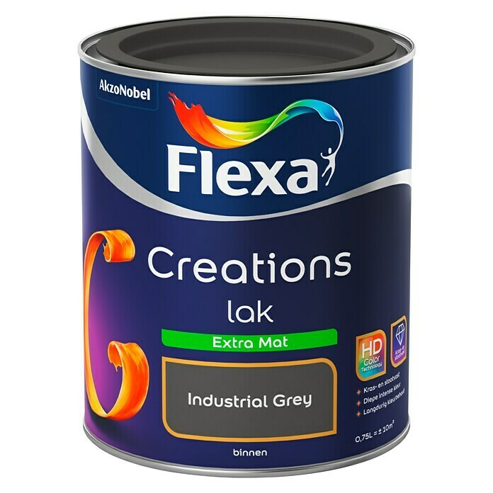 Afbeelding van Flexa Creations Lak Extra Mat Industrial Grey Industrial Grey