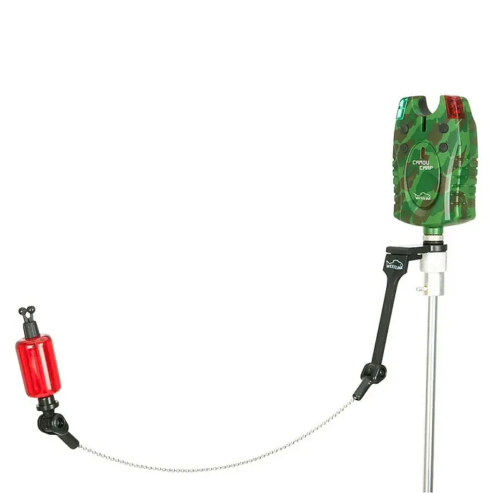 Westline Bissanzeiger - Rot, Geeignet für: Knicklichter - Nahaufnahme eines Westline Carou Karp Bissanzeigers mit rotem Bissanzeiger. Ideal zum Karpfenangeln.