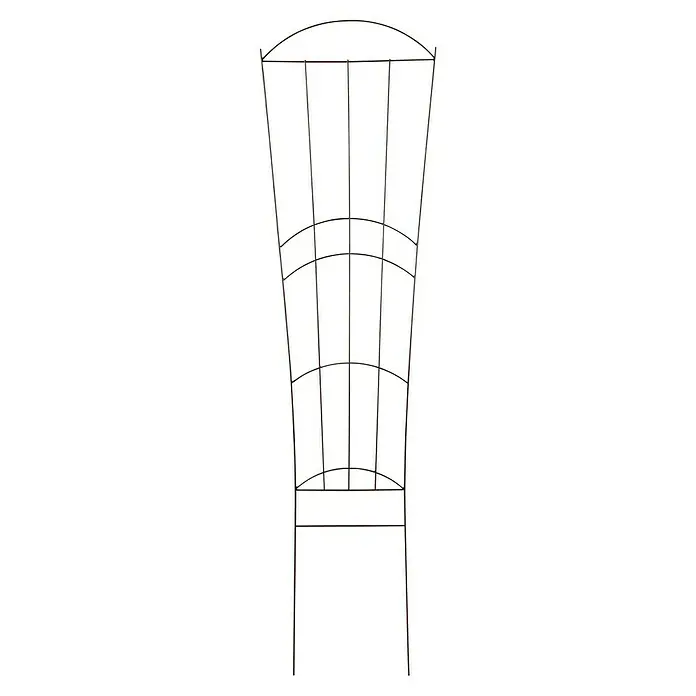 Floraworld Zierspalier Sizilien - 46 x 170 cm, Stahl, Rostoptik - Das Bild zeigt eine dekorative Gartensäule aus Metall, ideal als Rankhilfe für Pflanzen im Außenbereich.
