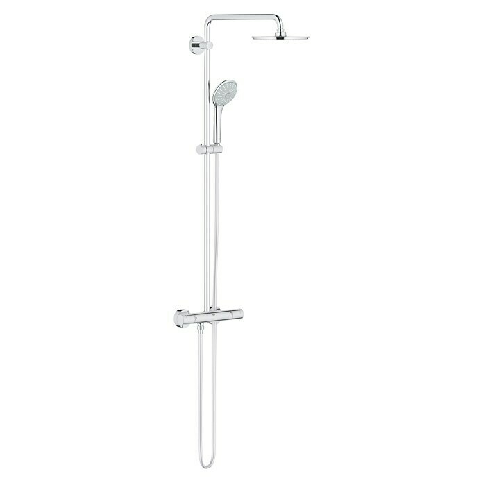 Grohe Duschsystem Euphoria XXL 210Mit Thermostatarmatur, Lochabstand: 101,6 cm, Anzahl Strahlarten: 3 Stk., Chrom Diagonal View