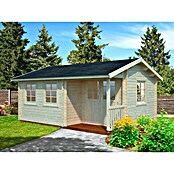 Palmako Caseta de madera para exterior (4,46 x 5,64 m, Espesor de pared: 44 mm)