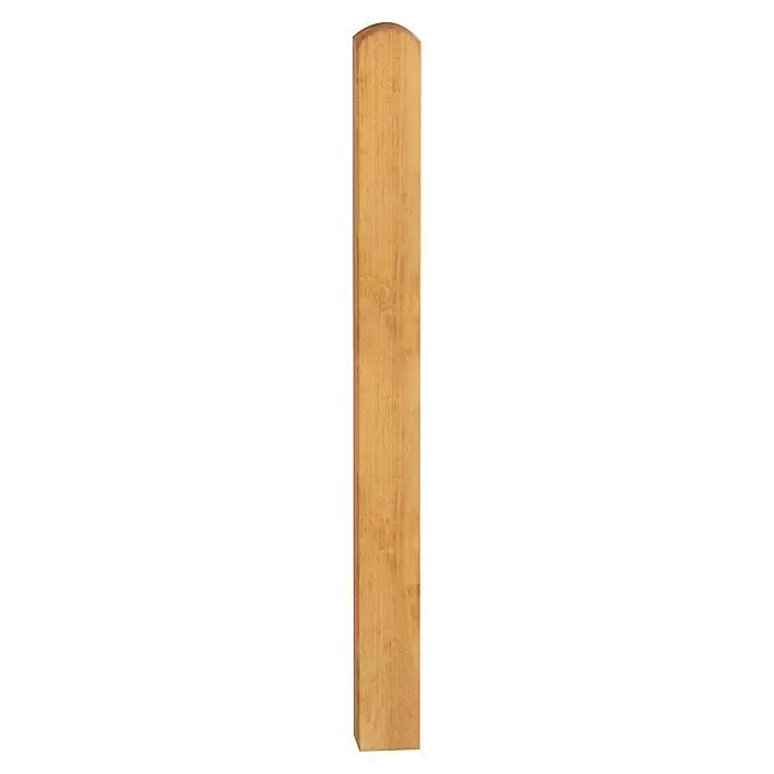 Zaunpfosten Bern - Höhe: 190 cm, Holz, Pinie - Hellbraunes Holzpaneel mit abgerundeter Oberseite, mit natürlicher Holzmaserung.