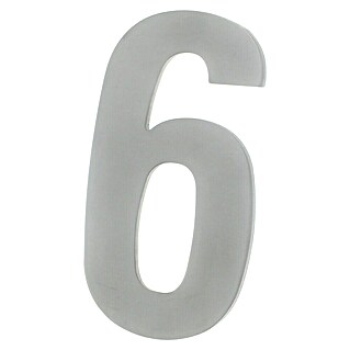 Starx Huisnummer RVS 6 (Motief: 6, Roestvrij staal)