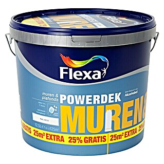 Flexa Powerdek Muurverf Muren & Plafonds Wit RAL 9010 (Wit, 12,5 l)