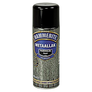 Hammerite Metaallak Hamerslag Zwart H160 (Zwart, 400 ml)