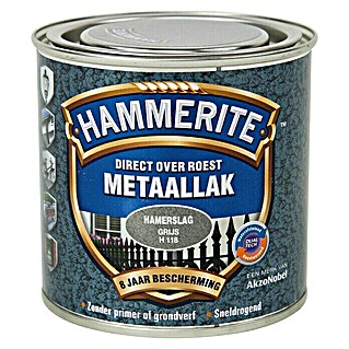 Hammerite Metaallak Hamerslag Grijs H118 (Grijs, 250 ml)