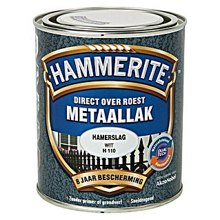 Hammerite Metaallak Hamerslag Wit H110 (Wit, 750 ml)