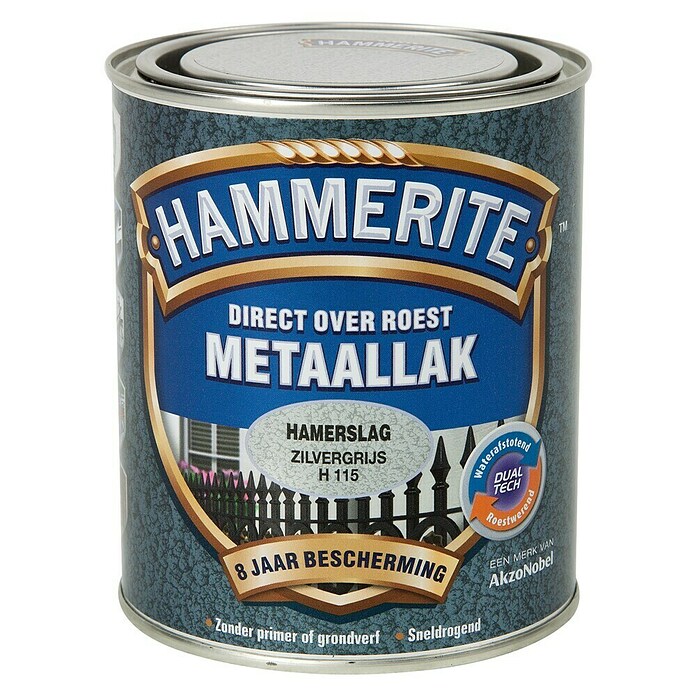 Hammerite Metaallak Hamerslag Zilvergrijs H115 (Grijs, 750 ml) | BAUHAUS