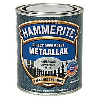 Hammerite Metaallak Hamerslag Zilvergrijs H115 (Grijs, 750 ml)
