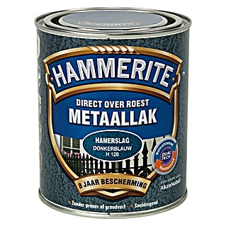 Hammerite Metaallak Hamerslag Donkerblauw H128 (Blauw, 750 ml)