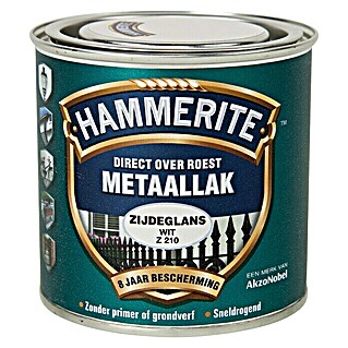 Hammerite Metaallak Structuur Zijdeglans Wit Z210 (Wit, 250 ml, Zijdeglans)