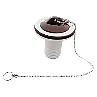 Tecnoagua Válvula de desagüe lavabo/bidé para sifón flexible 35 mm (70 mm, Equipamiento: Tapón de desagüe)