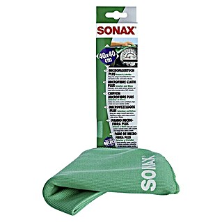 Sonax Mikrofaser-Reinigungstuch Plus Innen & Scheibe (L x B: 40 x 40 cm, Grün)