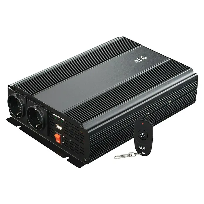 AEG Transformador de tensión ST 1000 - 1.000 W - El convertidor de voltaje AEG proporciona energía fiable en movimiento. Perfecto para viajes y aventuras al aire libre, incluye control remoto.