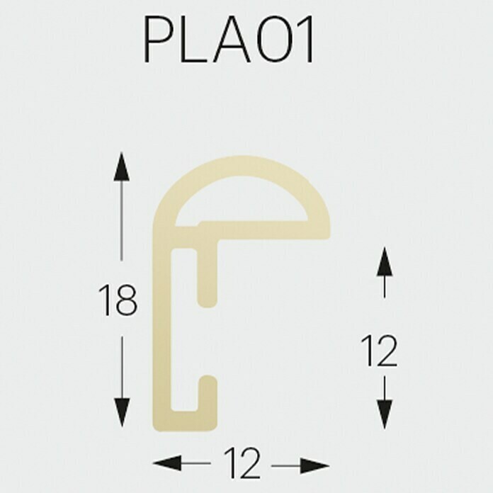 Bilderrahmen Pla-StyleGold, 50 x 70 cm, Kunststoff Sketch