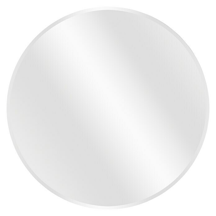Weiß, BAUHAUS Aluminium) (Durchmesser: Rahmenspiegel 60 cm, | Malva