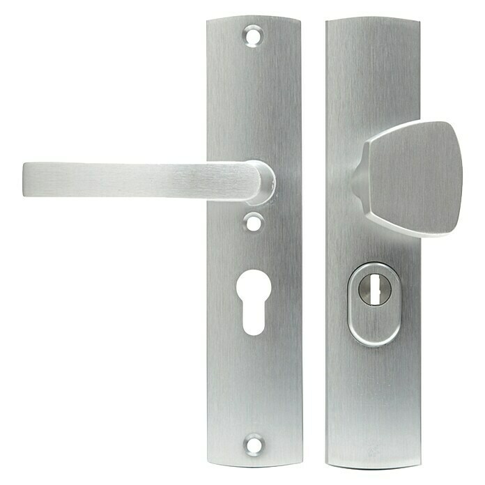 Afbeelding van Axa Deurbeslag duwer-kruk, langschild, PC55, type 6665-11 Beveiligings-deurbeslagset