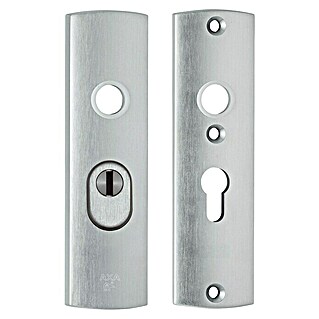 Axa Deurbeslag kruk-kruk, kortschild, PC55, type 6675-10 RVS-look (Beveiligings-deurbeslagset, Aluminium)