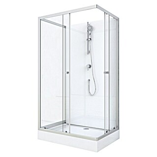 Aurlane Cabina de ducha White Wave (80 x 110 x 200 cm, Blanco/gris)