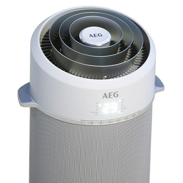 AEG Mobiles Klimagerät Kühlen/Heizen PX71-265WT (Max. Kühlleistung je Gerät  in BTU/h: 9.000 BTU/h, Max. Heizleistung je Gerät in BTU/h: 7.200 BTU/h,  Passend für: Räume bis ca. 40 m²)
