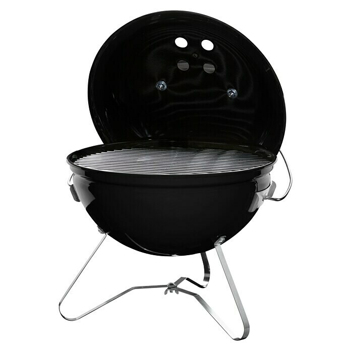 Weber Kugelgrill TestSchwarz, Hauptgrillfläche: Ø 37 cm Diagonal View