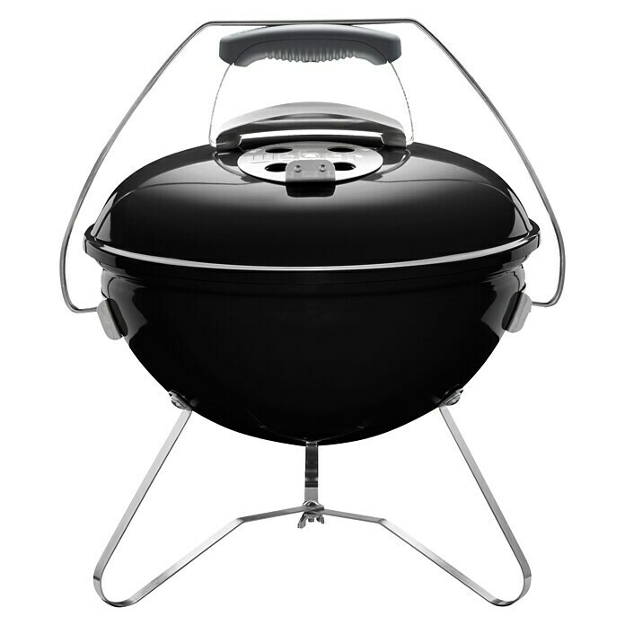 Weber Kugelgrill TestSchwarz, Hauptgrillfläche: Ø 37 cm Front View