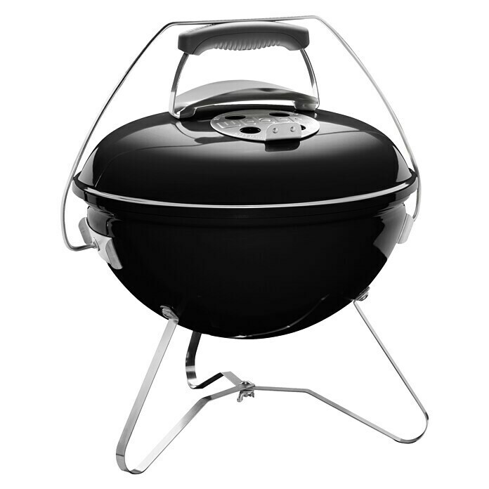 Weber Kugelgrill TestSchwarz, Hauptgrillfläche: Ø 37 cm Diagonal View