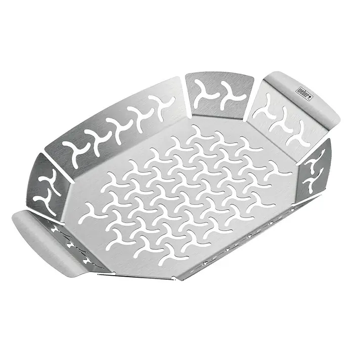 Weber Gemüsekorb - Edelstahl, L x B: 26,9 x 18,5 cm - Hier ist ein schickes Weber Grill-Gemüsekorb aus Edelstahl, ideal zum Grillen von kleinem Gemüse und Meeresfrüchten.