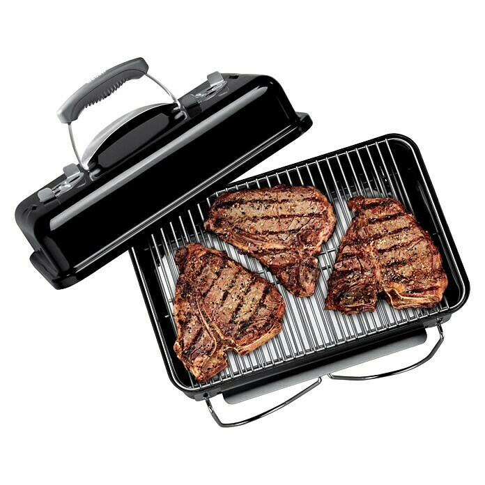 Weber Go-Anywhere HolzkohlegrillSchwarz, Hauptgrillfläche: 42 x 26 cm View From Above