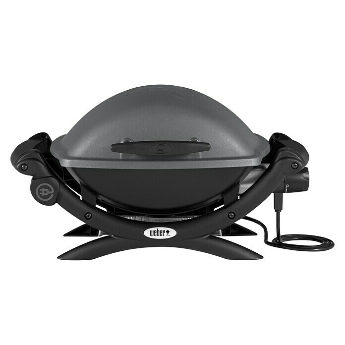 Weber Elektrogrill Q 14002,2 kW, Hauptgrillfläche: 43 x 32 cm, Dunkelgrau Front View