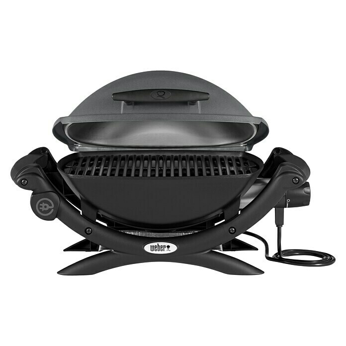 Weber Elektrogrill Q 14002,2 kW, Hauptgrillfläche: 43 x 32 cm, Dunkelgrau Front View