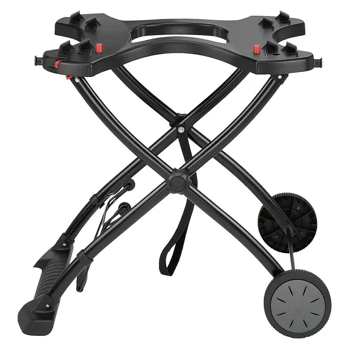 Weber Carro con ruedas para barbacoa - Específico para: Serie de barbacoa Q1000 / Q2000 - Carro de barbacoa plegable con ruedas para fácil transporte y almacenamiento. Es robusto, compacto e ideal para llevarlo a cualquier parte.