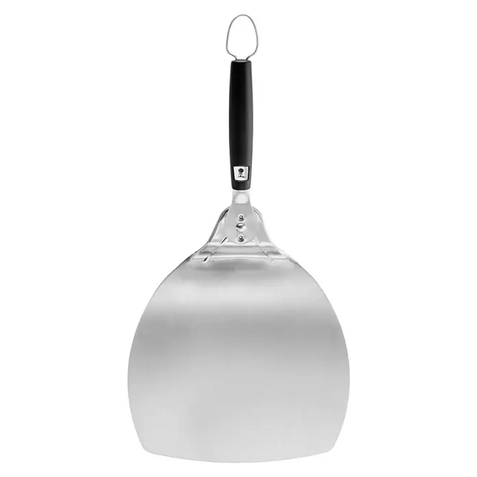 Weber Pizzaschaufel - L x B: 57 x 32 cm - Grillwender mit Edelstahlkopf und schwarzem Griff, ideal zum Wenden von Burgern und mehr auf dem Grill. Mit Aufhängeöse für einfache Lagerung.