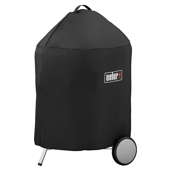 Weber Grill-Schutzhülle Premium - Passend für: Weber Holzkohlegrill mit Ø 57 cm - Schwarze Weber Grillabdeckung mit Weber Logo, die den Grill vor Witterungseinflüssen schützt und für eine lange Lebensdauer des Grills sorgt.