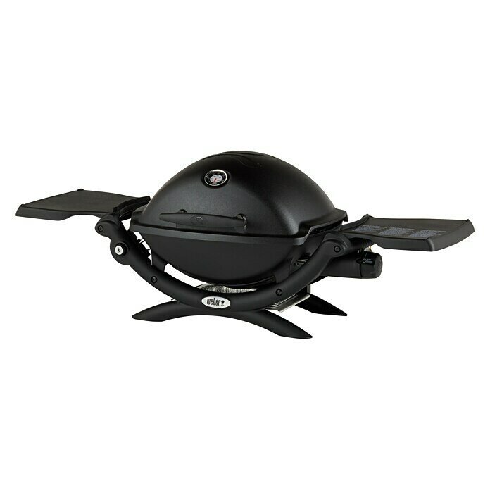 Weber Gasgrill Q 1200Anzahl Brenner: 1, Hauptgrillfläche: 43 x 32 cm, Schwarz Diagonal View