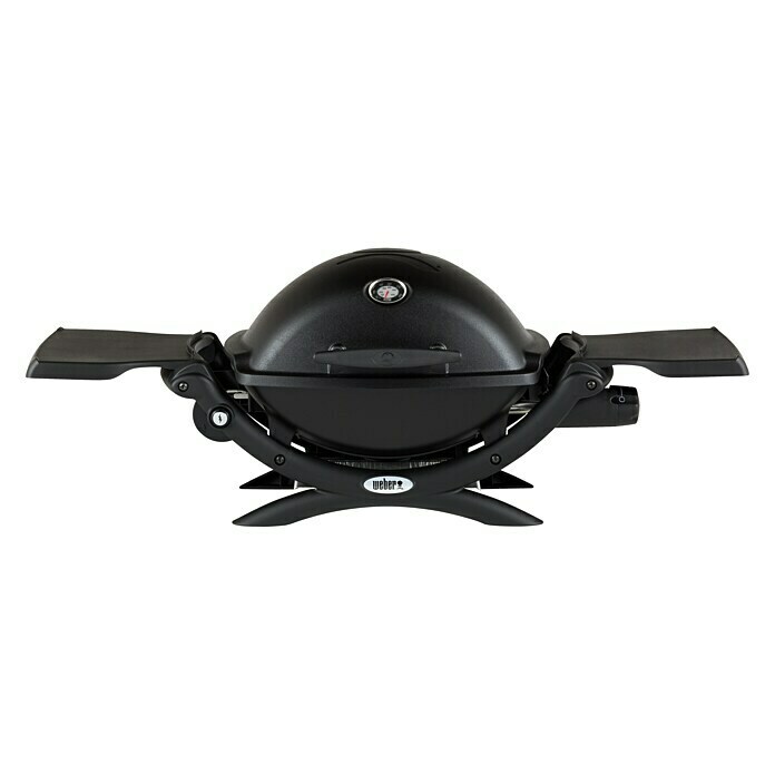 Weber Gasgrill Q 1200Anzahl Brenner: 1, Hauptgrillfläche: 43 x 32 cm, Schwarz Front View