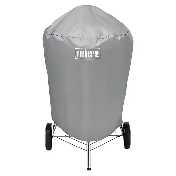 Weber Grill-Schutzhülle - Passend für: Weber Kugelgrill Ø 57 cm - Graue Weber Grillabdeckung, die einen Grill mit Rädern schützt. Perfekt, um Ihren Grill vor Witterungseinflüssen zu schützen.