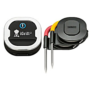 Weber Grill-Thermometer iGrill 3 (Messbereich: -30 °C - 300 °C, Bluetooth, 2 Messfühler)