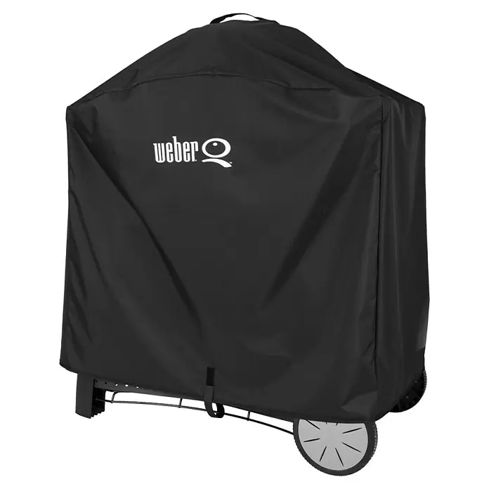 Weber Grill-Schutzhülle Premium - Passend für: Weber Q 300/3000 Serie - Schwarze Weber Grill Abdeckung schützt den Grill vor Witterungseinflüssen und hält ihn sauber, mit dem Weber Logo.