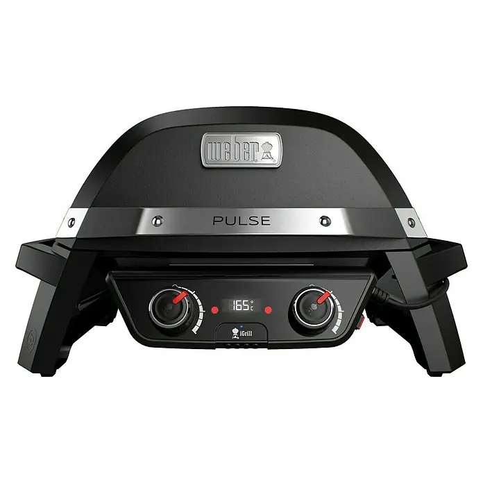 Weber Elektrogrill Pulse 2000 - Grillfläche (B x T): 49 x 39 cm, 2.200 W - Weber Pulse Elektrogrill, ein kompakter Grill mit digitaler Temperaturanzeige und präziser Steuerung für perfektes Grillen.
