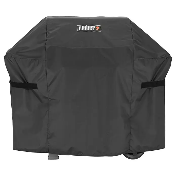 Weber Grill-Schutzhülle - Passend für: Weber Spirit 200/300 Serie - Eine schwarze Weber Grillabdeckung, die den Grill vor Witterungseinflüssen schützt und das Weber Logo trägt.
