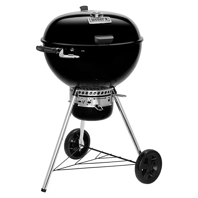 Weber Master-Touch GBS Kugelgrill Premium E-5770 - Durchmesser Grillfläche: 57 cm, Schwarz/Silber - Hier ist ein Weber Holzkohlegrill in Schwarz, ein Muss für jeden Grillmeister, der Wert auf Qualität und Design legt.